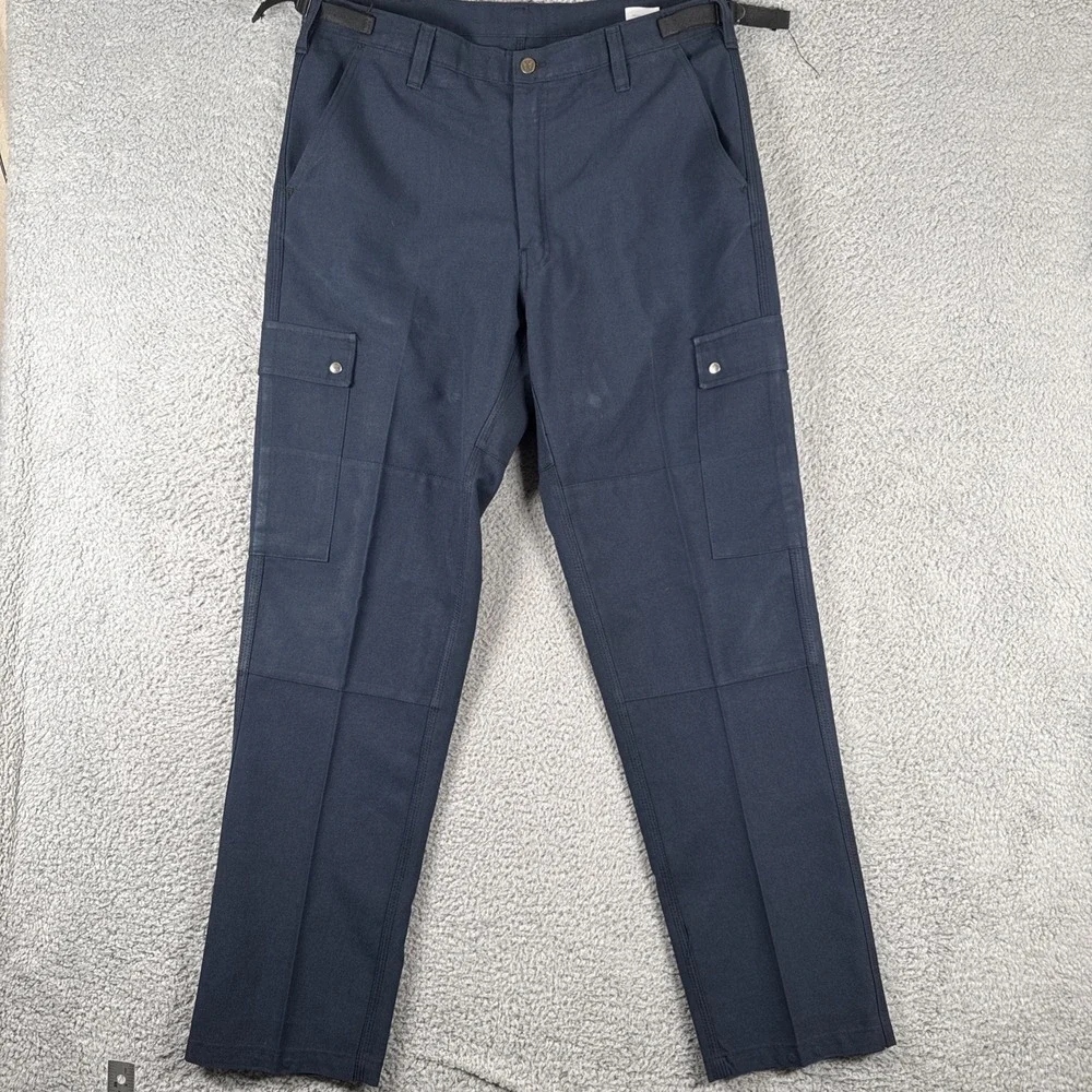 Men's Dark Navy Cargo Pants with Snap Pockets